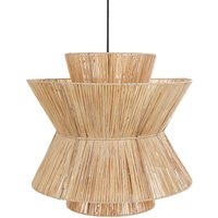 Beliani - Hängelampe Naturfarben aus Stroh Boho Stil Modern Hängeleuchte für Esstisch Esszimmer Wohnzimmer Schlafzimmer von BELIANI