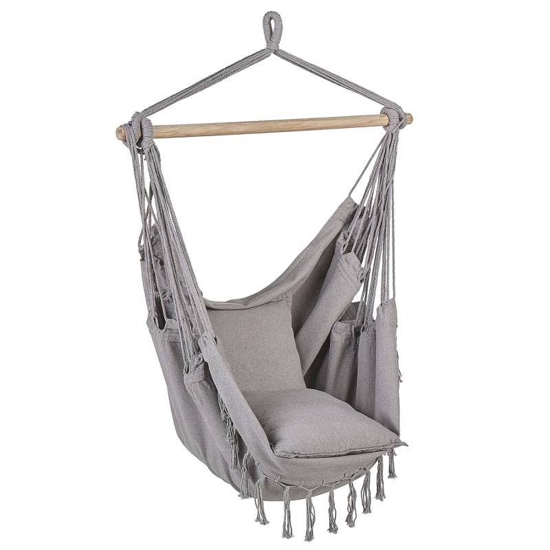 Beliani Hängesessel Grau 152x122x152 von BELIANI