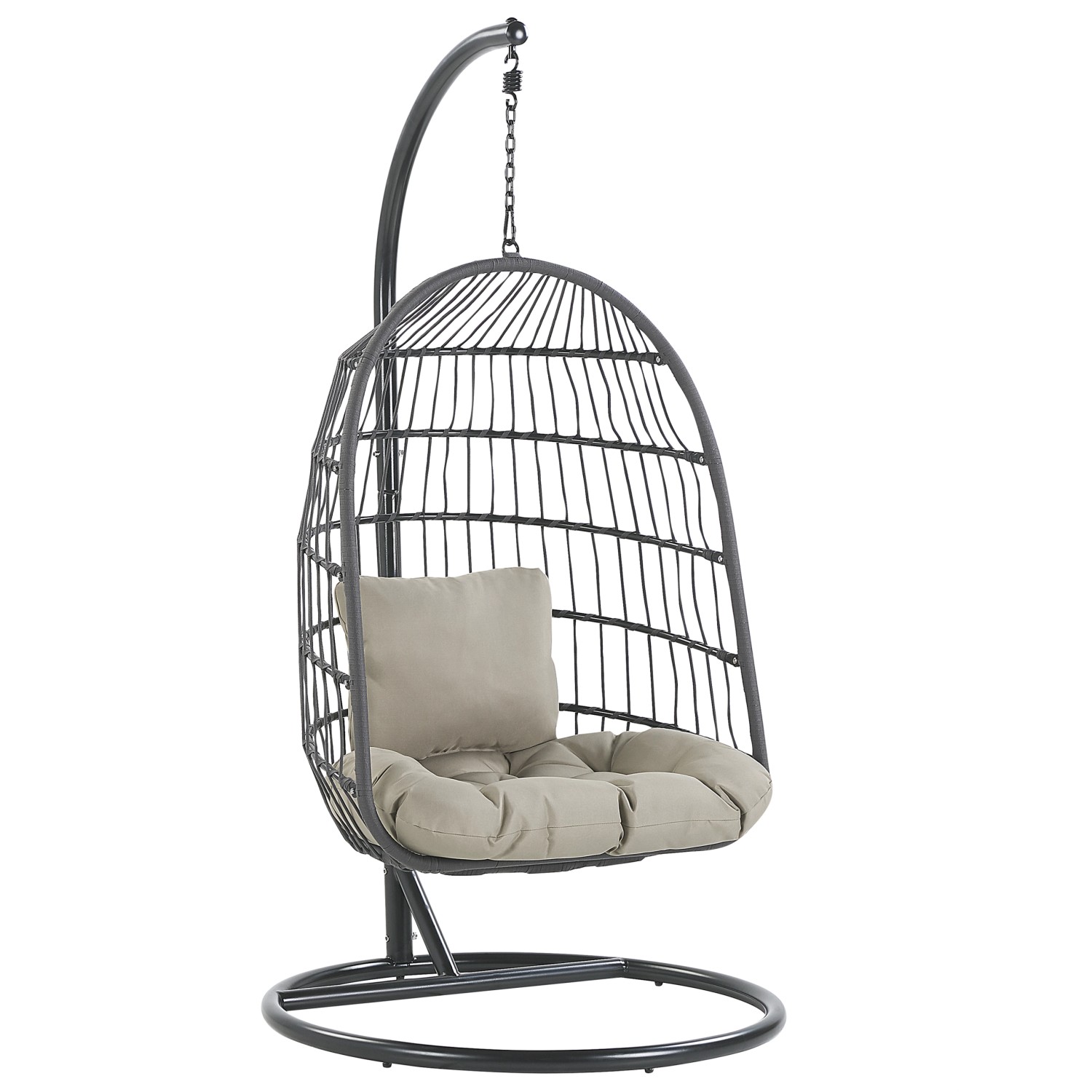 Beliani Hängesessel Schwarz Grau 102x102x199 Beliani Hängesessel Schwarz Grau 102x102x199 von BELIANI