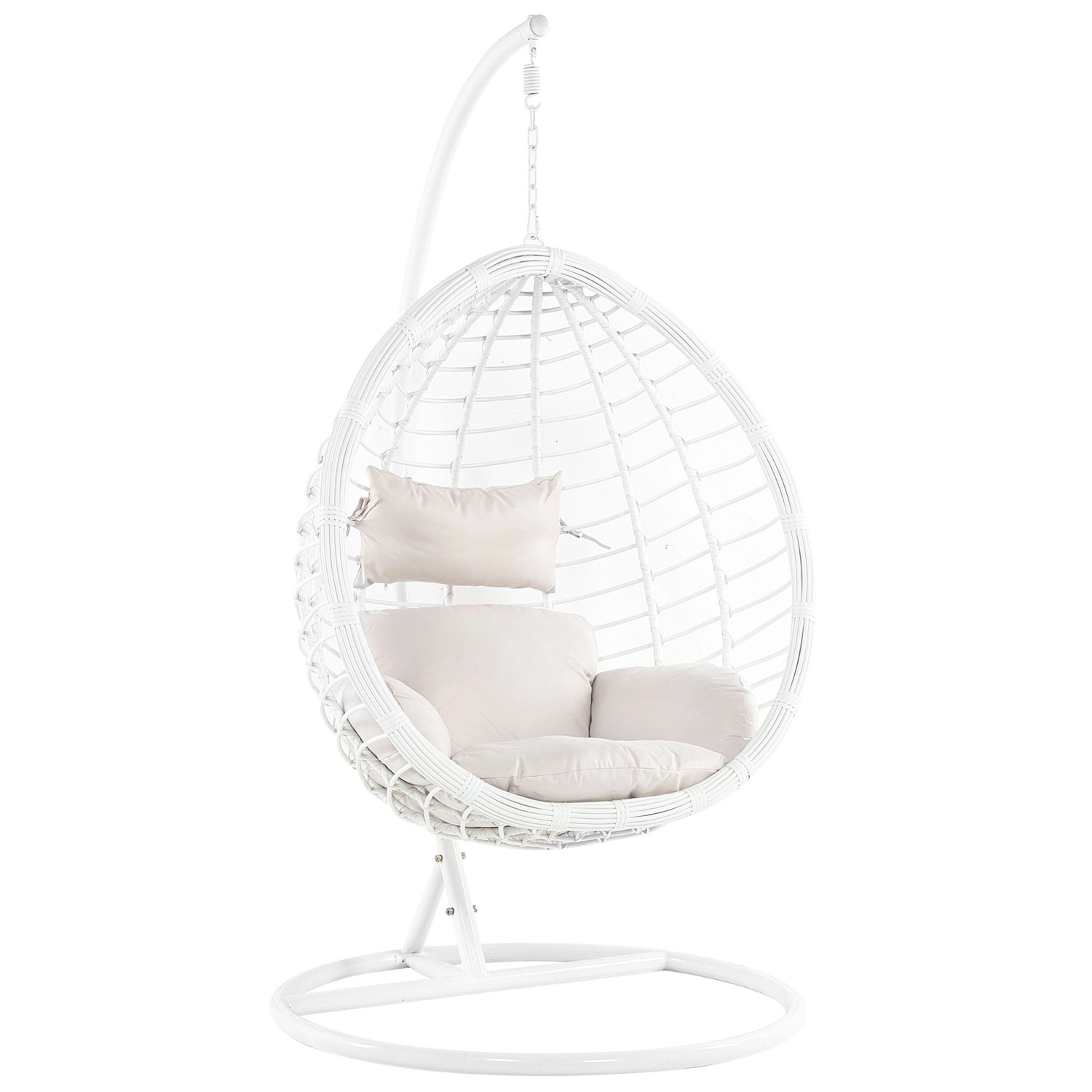 Beliani Hängesessel Weiss 108x108x200 Beliani Hängesessel Weiss 108x108x200 von BELIANI