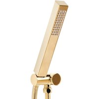 Beliani - Handbrause Gold Metall Quadratisch Stab 1 Strahlart Modern Klassisch Duschkopf Badezimmer Stabhandbrause Stabbrause Beliani - Handbrause Gold Metall Quadratisch Stab 1 Strahlart Modern Klassisch Duschkopf Badezimmer Stabhandbrause Stabbrause von BELIANI