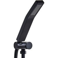 Handbrause Schwarz Metall Rechteckig Stab 1 Strahlart Modern Klassisch Duschkopf Badezimmer Stabhandbrause Stabbrause von BELIANI