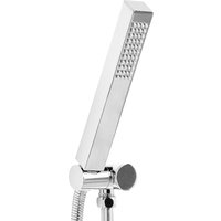 Handbrause Silber Metall Quadratisch Stab 1 Strahlart Modern Klassisch Duschkopf Badezimmer Stabhandbrause Stabbrause von BELIANI