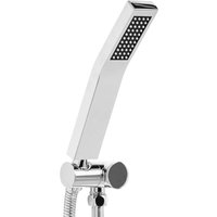Handbrause Silber Metall Rechteckig Stab 1 Strahlart Modern Klassisch Duschkopf Badezimmer Stabhandbrause Stabbrause von BELIANI