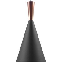 Beliani - Hängeleuchte Schwarz und Kupfer Metall mit Schirm in Kegelform Skandinavischer Stil für Kücheninsel Wohn- und Esszimmer - Kupfer von BELIANI