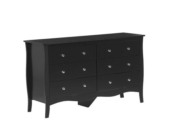 Beliani KOMMODE, Schwarz, 130x75x40 cm, Wohnzimmer, Kommoden & Sideboards, Kommoden von BELIANI