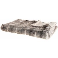 Kuscheldecke Braun / Weiß Acryl / Polyester 150 x 200 cm Shaggy Schlafzimmer Wohnzimmer - Weiß von BELIANI