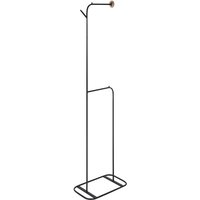 Beliani - Kleiderständer Schwarz Metall 171 cm Hoch Schmal mit 2 Haken Modern Inustrie Design Flur Garderobe Schlafzimmer Ausstattung Beliani - Kleiderständer Schwarz Metall 171 cm Hoch Schmal mit 2 Haken Modern Inustrie Design Flur Garderobe Schlafzimmer Ausstattung von BELIANI