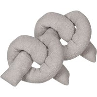 Beliani - Dekokissen 2er Set Grau Webpelz mit Füllung 172x14 cm Teddy-Optik Bretzelform Knotenkissen Modern Wohnzimmer Schlafzimmer Ausstattung Beliani - Dekokissen 2er Set Grau Webpelz mit Füllung 172x14 cm Teddy-Optik Bretzelform Knotenkissen Modern Wohnzimmer Schlafzimmer Ausstattung von BELIANI