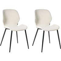Beliani - Konzertstuhl 2er-Set hellbeige Polyesterpolsterung Eisenbeine Büromöbel modern Beliani - Konzertstuhl 2er-Set hellbeige Polyesterpolsterung Eisenbeine Büromöbel modern von BELIANI
