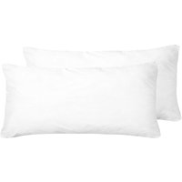 Beliani - Kopfkissen im 2er Set Weiß Mikrofaser-Bezug 40 x 80 cm Niedrig mit Polyester-Füllung Rechteckig Weich Bettkissen für Allergiker Geeignet Beliani - Kopfkissen im 2er Set Weiß Mikrofaser-Bezug 40 x 80 cm Niedrig mit Polyester-Füllung Rechteckig Weich Bettkissen für Allergiker Geeignet von BELIANI