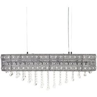 Beliani - Kronleuchter Silber Eisen Chrom-Finish mit Kristallen Beleuchtung Wohnzimmer Esszimmer von BELIANI