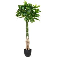 Beliani - Kunstpflanze pachira tree 120 cm Grün von BELIANI