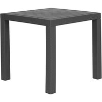 Beliani - Gartentisch graphitgrau Rattanoptik quadratisch 80 x 80 cm Outdoor von BELIANI