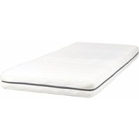 Matratze Weiß Memory Foam 90 x 200 cm Mittelfest Abnehmbarer Bezug für Einzelbetten Schlafzimmer Ausstattung - Weiß von BELIANI