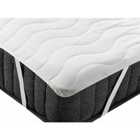 Matratzentopper Weiß Mikrofaser 90 x 200 cm Wasserdicht mit Gummizug an den Ecken Versteppt Matratzenschutz Auflage für Einzelbett - Weiß von BELIANI