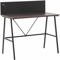 Beliani - Schreibtisch heller Holzfarbton Spannplatte/Metall 100x50 cm Büro Kinderzimmer Schule - Schwarz von BELIANI