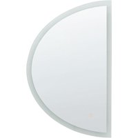 LED-Spiegel zum Aufhängen ø 80 cm Halbrund Modern Badezimmer Schlafzimmer Wandmontage - Silber von BELIANI