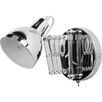 Wandleuchte Silber Metall mit Ziehharmonika Arm verstellbarer Schirm Glockenförmig Industrie Look - Silber von BELIANI