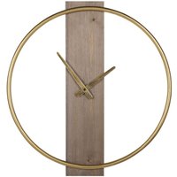 Beliani - Wanduhr Hellbraun ø 47 cm Tannenholz Metall Rund im Modern Look für Wohnzimmer für Küche von BELIANI