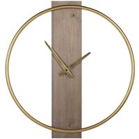 Beliani - Wanduhr Hellbraun ø 47 cm Tannenholz Metall Rund im Modern Look für Wohnzimmer für Küche - Heller Holzfarbton von BELIANI