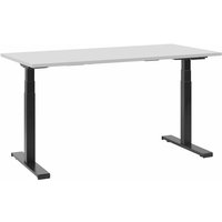 Schreibtisch Grau und Schwarz 130 x 72 cm elektrisch höhenverstellbar Rechteckig Modern - Grau von BELIANI