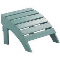 Fußhocker für Gartenstuhl Türkis Kunstholz Muskoka Adirondack Stil Balkon Terrasse Outdoor Garten Zubehör Möbel - Blau von BELIANI