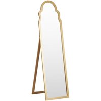 Stehspiegel Gold mit dekorativem Rahmen 40 x 150 cm Rustikal Ganzkörper für Ecke Schlafzimmer Garderobe Bad Wohnzimmer - Gold von BELIANI