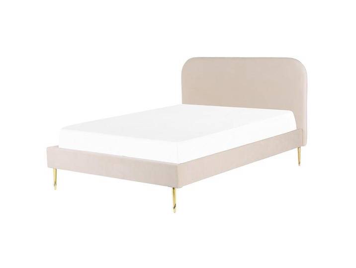 Beliani POLSTERBETT, Beige, Gold, 140x200 cm, Schlafzimmer, Betten, Polsterbetten von BELIANI