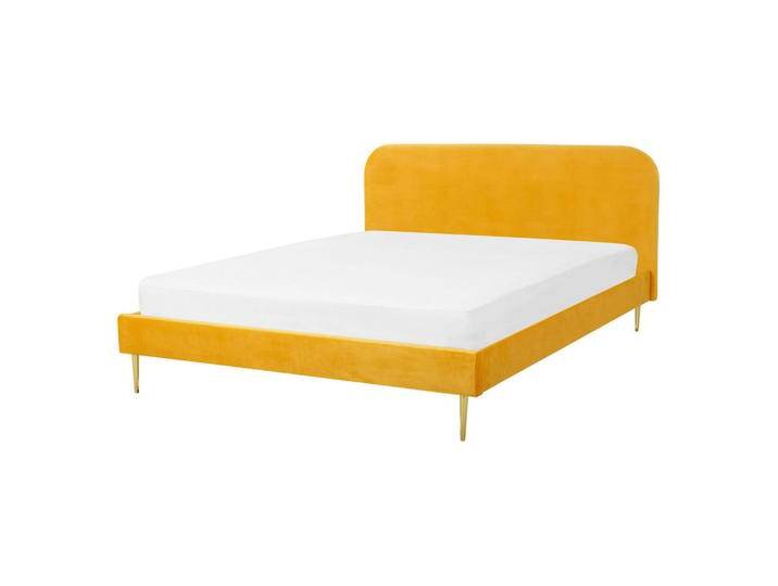 Beliani POLSTERBETT, Gelb, 140x200 cm, Schlafzimmer, Betten, Polsterbetten von BELIANI