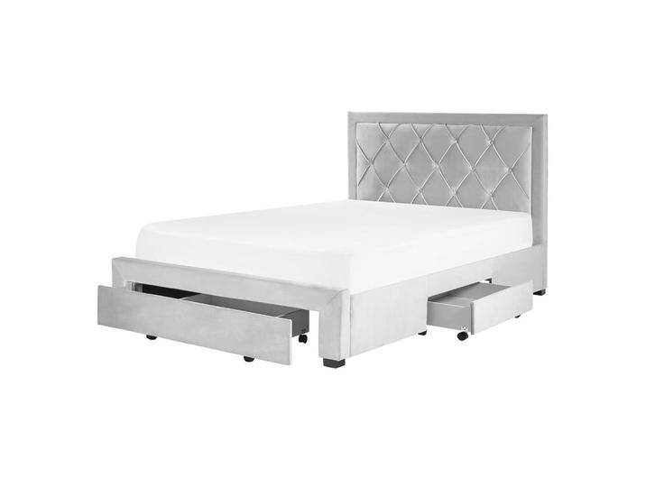 Beliani POLSTERBETT, Hellgrau, 140x200 cm, Schlafzimmer, Betten, Polsterbetten von BELIANI