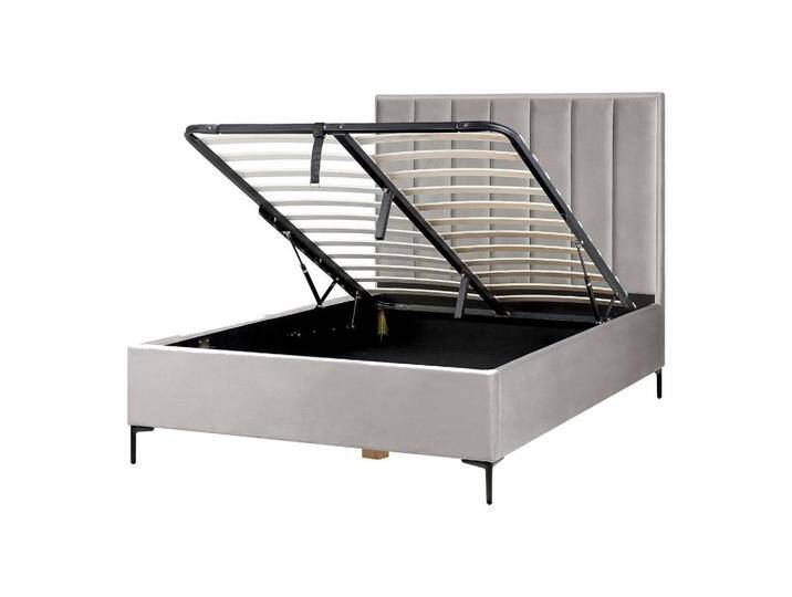 Beliani POLSTERBETT, Hellgrau, 140x200 cm, Schlafzimmer, Betten, Polsterbetten von BELIANI