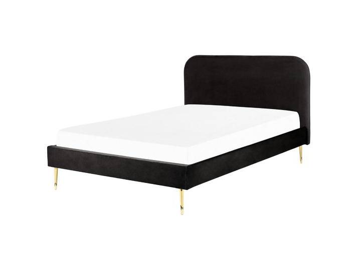 Beliani POLSTERBETT, Schwarz, 140x200 cm, Schlafzimmer, Betten, Polsterbetten von BELIANI