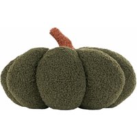 Beliani - Kürbis Kissen Grün Bouclé ⌀ 28 cm Wurfkissen Halloween Dekoration Plüschfigur - Grün von BELIANI