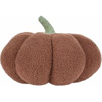 Beliani - Kürbis Kissen Braun Bouclé ⌀ 35 cm Wurfkissen Halloween Dekoration Plüschfigur - Braun von BELIANI