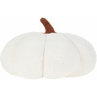 Beliani - Kürbis Kissen Weiß Bouclé ⌀ 35 cm Wurfkissen Halloween Dekoration Plüschfigur - Grün von BELIANI