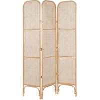 Raumteiler Rattan Natur 105 x 180 cm 3-teilig Trennwand Paravent Raumtrenner Modern Boho - Natürlich von BELIANI