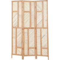 Raumteiler Rattan Natur 117 x 180 cm 3-teilig Trennwand Paravent Raumtrenner Modern Boho - Natürlich von BELIANI