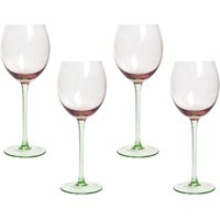 Beliani - Rotweingläser 4er Set Transparent Pastellrosa u. Grün 360 ml 36 cl Fassungsvermögen Mundgeblasen Weingläser Glaswaren Beliani - Rotweingläser 4er Set Transparent Pastellrosa u. Grün 360 ml 36 cl Fassungsvermögen Mundgeblasen Weingläser Glaswaren von BELIANI