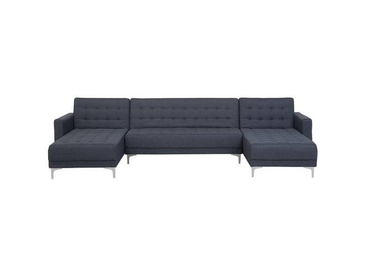 Beliani SCHLAFSOFA, Dunkelgrau, 5-Sitzer, U-Form, 348x83x168 cm, Wohnzimmer, Sofas & Couches, Wohnlandschaften, Wohnlandschaften in U-Form von BELIANI