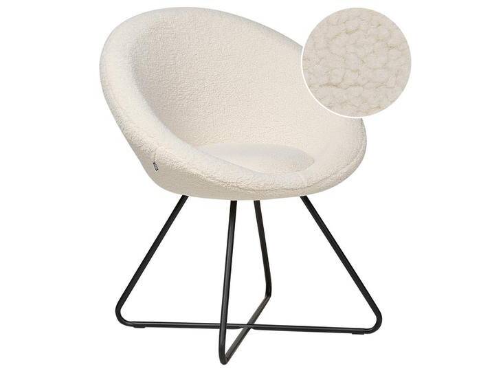 Beliani SESSEL, Schwarz, Weiß, 1-Sitzer, 69x80x58 cm, Esszimmer, Stühle, Esszimmerstühle, Vierfußstühle von BELIANI