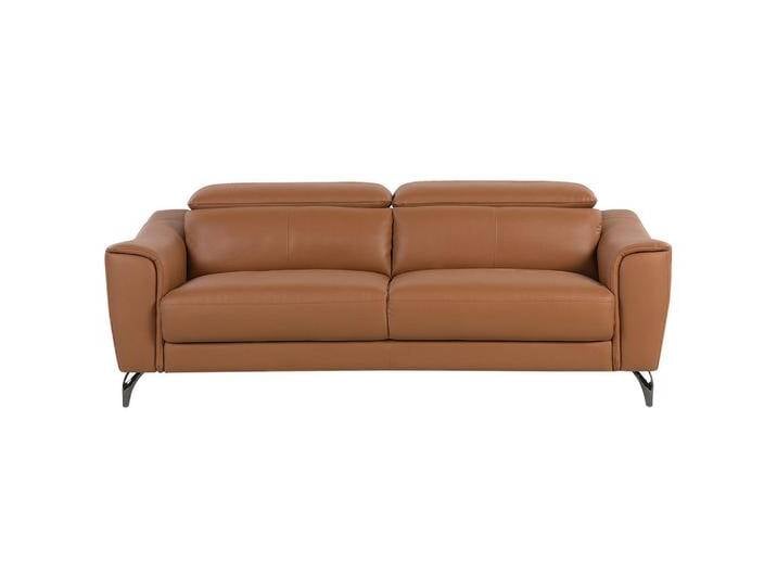 Beliani SOFA, Gold, Leder, 3-Sitzer, 203x93x98 cm, Wohnzimmer, Sofas & Couches, Sofas, 3-Sitzer Sofas Beliani SOFA, Gold, Leder, 3-Sitzer, 203x93x98 cm, Wohnzimmer, Sofas & Couches, Sofas, 3-Sitzer Sofas von BELIANI