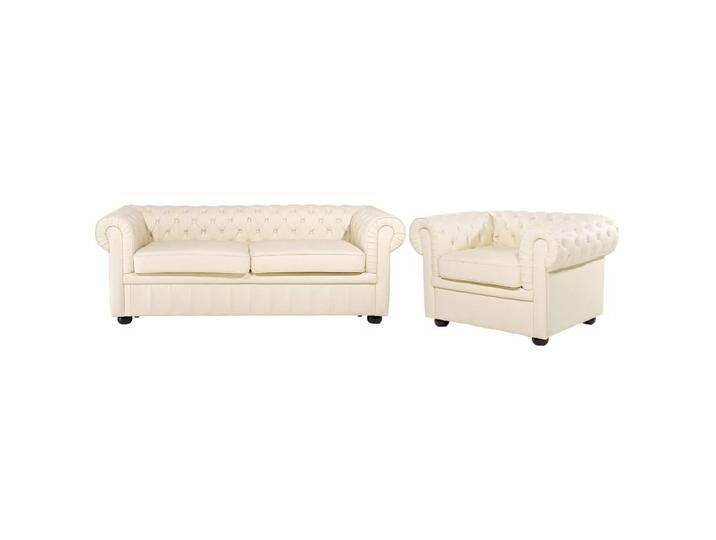 Beliani SOFA-SET, Beige, Leder, 4-Sitzer, 195x70x90 cm, Wohnzimmer, Sofas & Couches, Sitzgarnituren Beliani SOFA-SET, Beige, Leder, 4-Sitzer, 195x70x90 cm, Wohnzimmer, Sofas & Couches, Sitzgarnituren von BELIANI