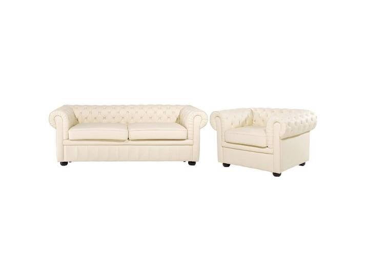 Beliani SOFA-SET, Beige, Leder, 4-Sitzer, 195x70x90 cm, Wohnzimmer, Sofas & Couches, Sitzgarnituren Beliani SOFA-SET, Beige, Leder, 4-Sitzer, 195x70x90 cm, Wohnzimmer, Sofas & Couches, Sitzgarnituren von BELIANI