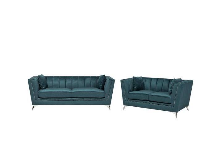 Beliani SOFA-SET, Blau, 5-Sitzer, 211x77x80 cm, Wohnzimmer, Sofas & Couches, Sitzgarnituren von BELIANI