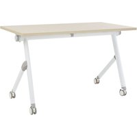 Beliani - Schreibtisch Heller Holzfarbton u. Weiß 120 x 60 cm Klappbar Faltbar mit Rollen Mobil Bürotisch für Homeoffice Büro Modernes Design Beliani - Schreibtisch Heller Holzfarbton u. Weiß 120 x 60 cm Klappbar Faltbar mit Rollen Mobil Bürotisch für Homeoffice Büro Modernes Design von BELIANI