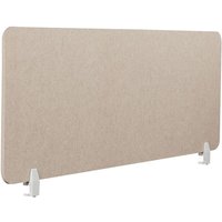 Beliani - Schreibtisch Trennwand Beige Stoff pet Kunststoff 160 x 50 cm zum Aufstellen Klemmen Schallschutz Sichtschutz Pinnwand Büro Home Office Beliani - Schreibtisch Trennwand Beige Stoff pet Kunststoff 160 x 50 cm zum Aufstellen Klemmen Schallschutz Sichtschutz Pinnwand Büro Home Office von BELIANI