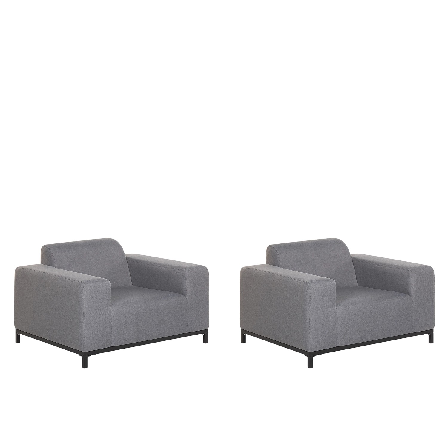 Beliani Sessel Grau Schwarz 84x105x68 Beliani Sessel Grau Schwarz 84x105x68 von BELIANI