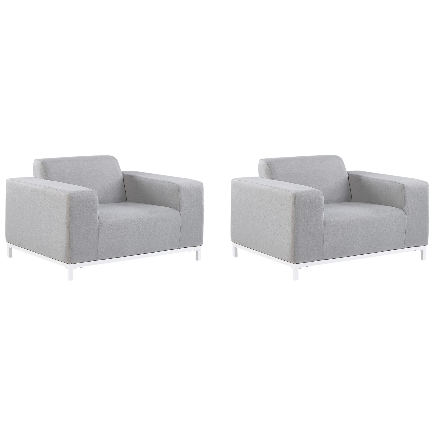 Beliani Sessel Grau Weiss 84x105x68 Beliani Sessel Grau Weiss 84x105x68 von BELIANI