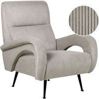 Beliani - Sessel Grau aus Cord mit Schwarzen Beinen Retro Stil Design für Wohnzimmer Schlafzimmer Flur Beliani - Sessel Grau aus Cord mit Schwarzen Beinen Retro Stil Design für Wohnzimmer Schlafzimmer Flur von BELIANI